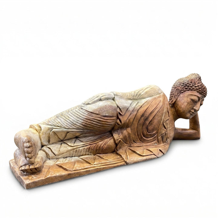 Statueta din lemn de suar Parinirvana
