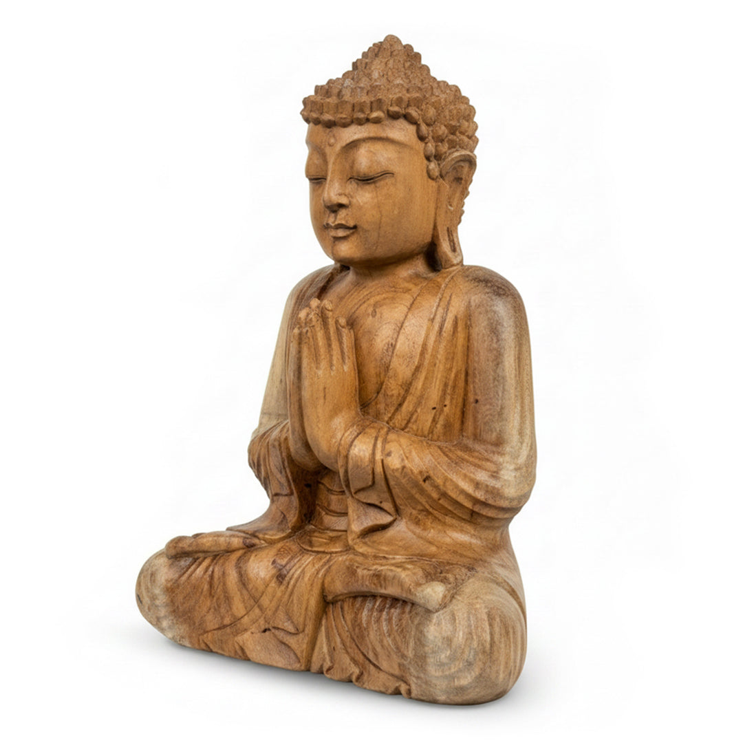 Statueta din lemn de suar Anjali Mudra