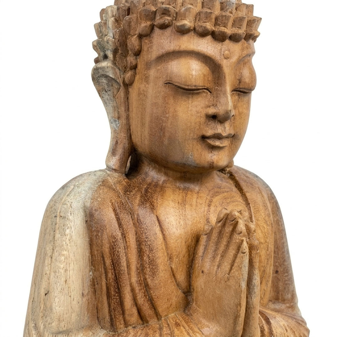 Statueta din lemn de suar Anjali Mudra