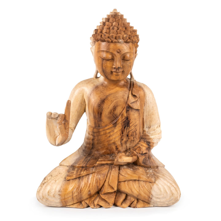 Statueta din lemn de suar Vitarka Mudra