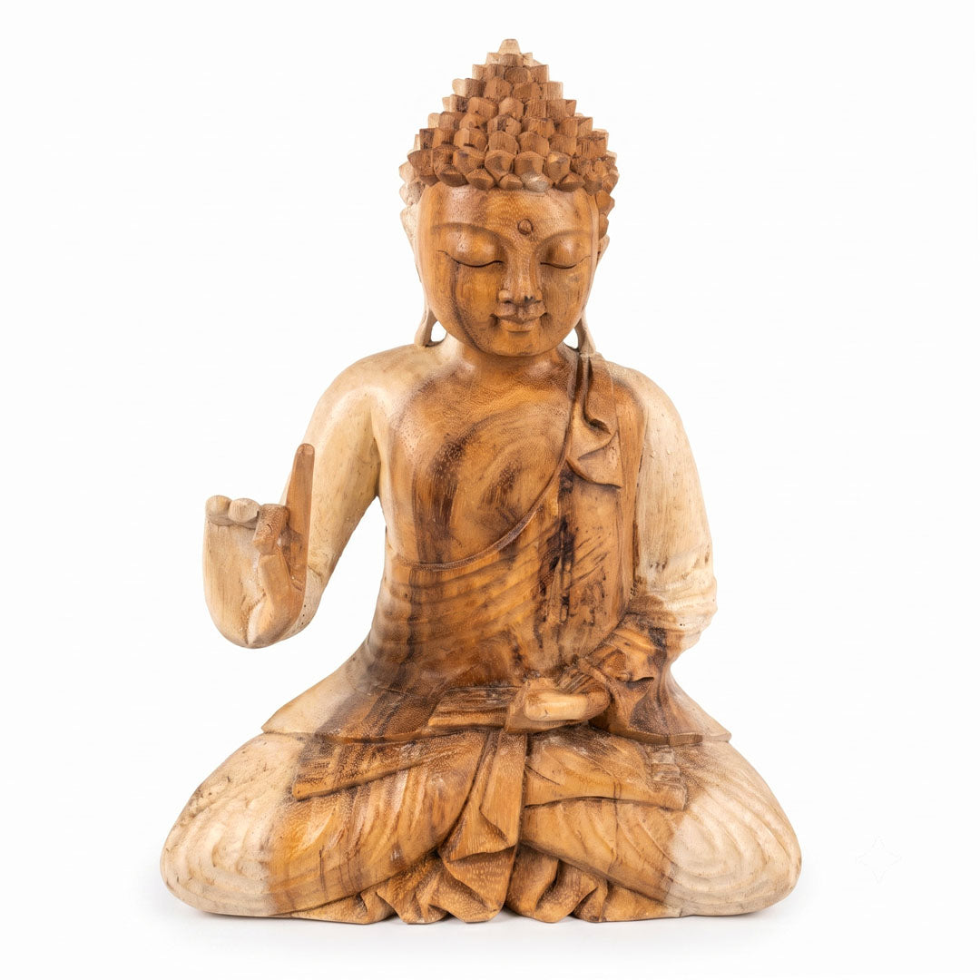 Statueta din lemn de suar Vitarka Mudra