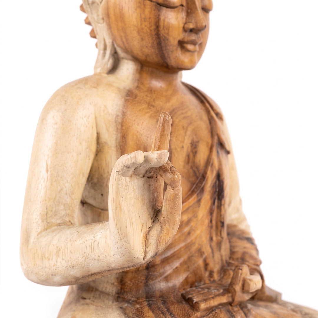 Statueta din lemn de suar Vitarka Mudra