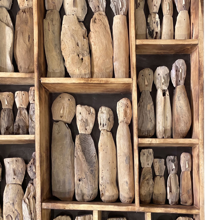 Decoratiune de perete din lemn de albasia recuperat Rumah