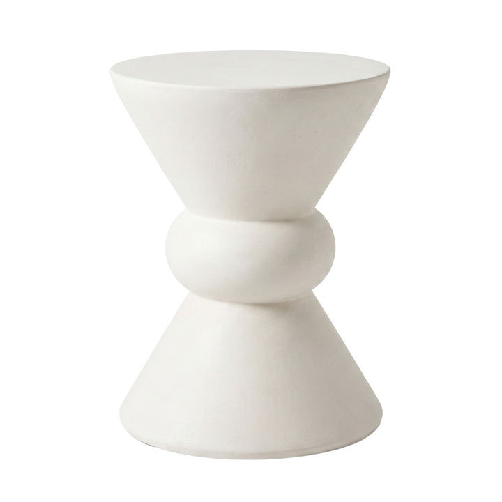 Taburet alb din fibrociment Hourglass