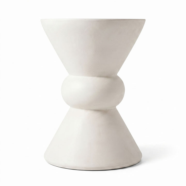 Taburet alb din fibrociment Hourglass
