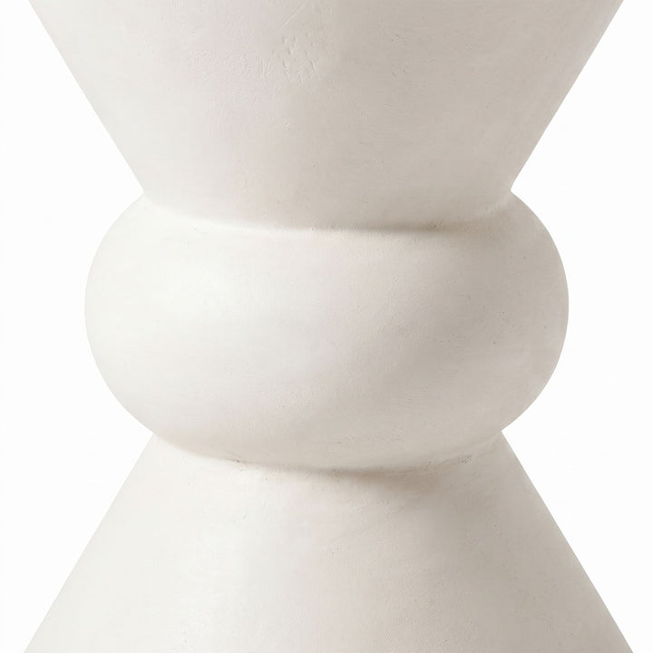 Taburet alb din fibrociment Hourglass