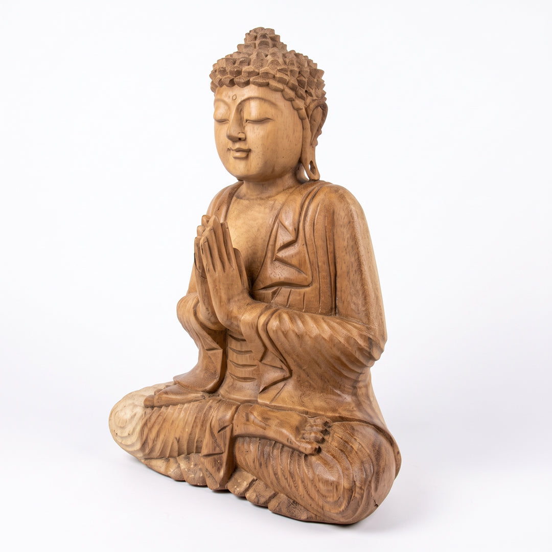 Statueta din lemn de suar Anjali Mudra 30 cm