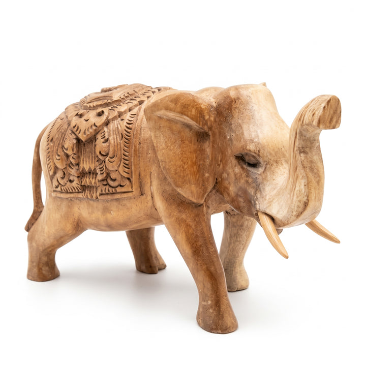 Figurina elefant din lemn de suar Chang 20 cm