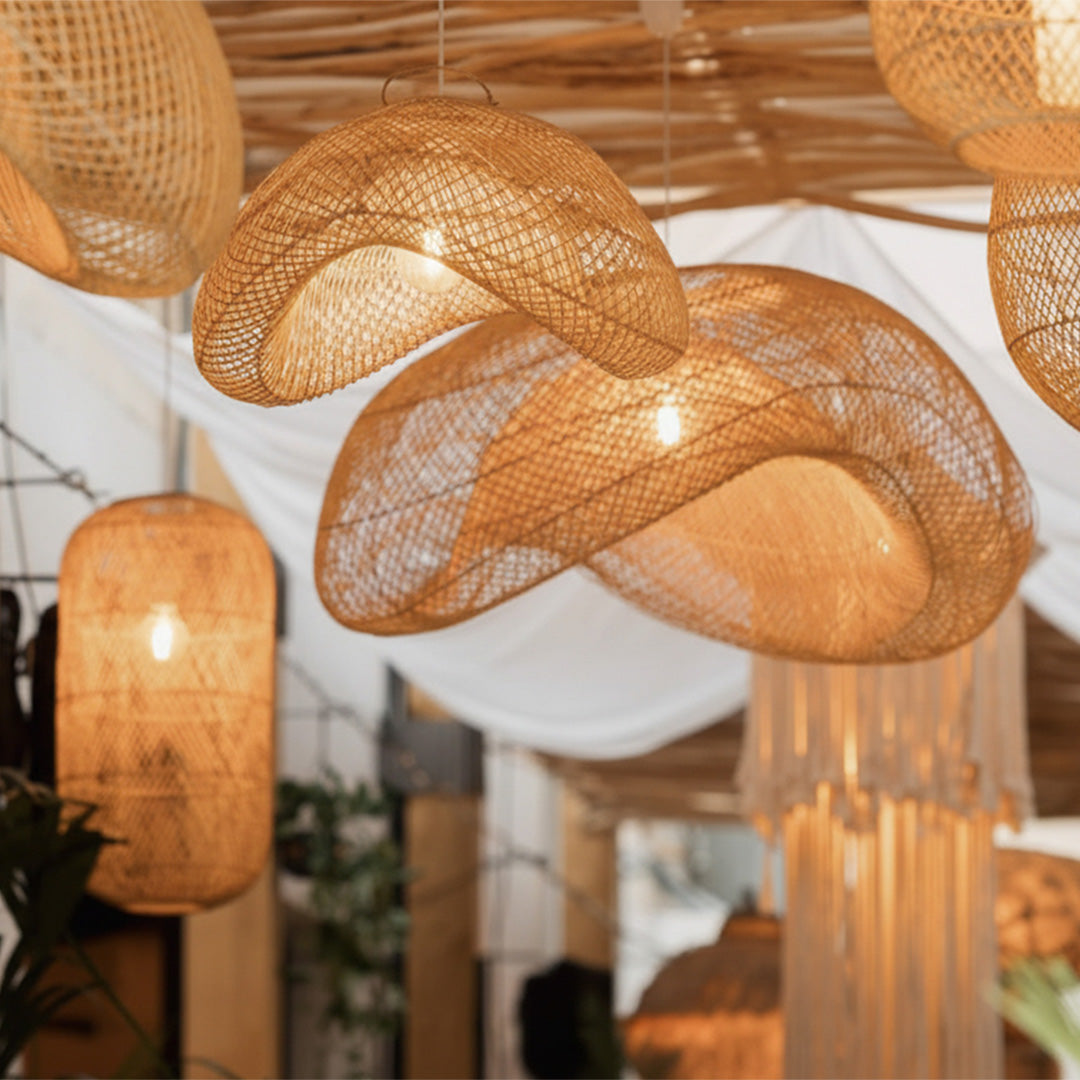 Abajur din bambus Lagoon 60x55 cm