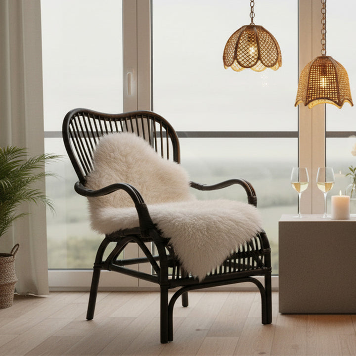 Fotoliu negru din ratan Lani