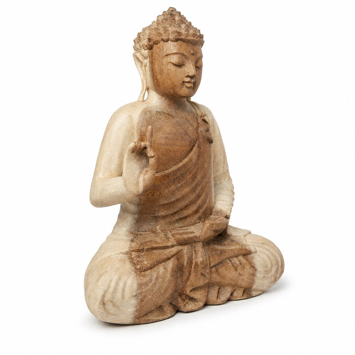 Statueta din lemn de suar Vitarka Mudra 30 cm