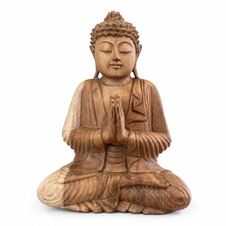 Statueta din lemn de suar Anjali Mudra 30 cm