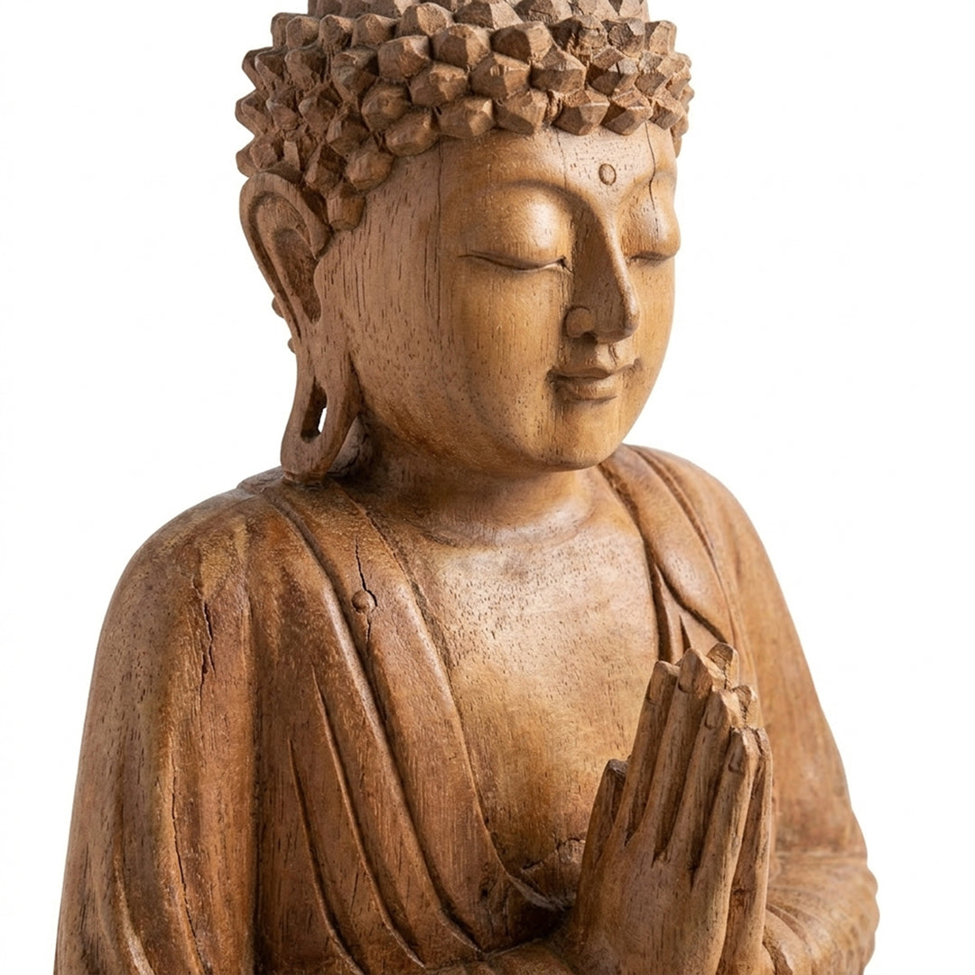 Statueta din lemn de suar Anjali Mudra 30 cm