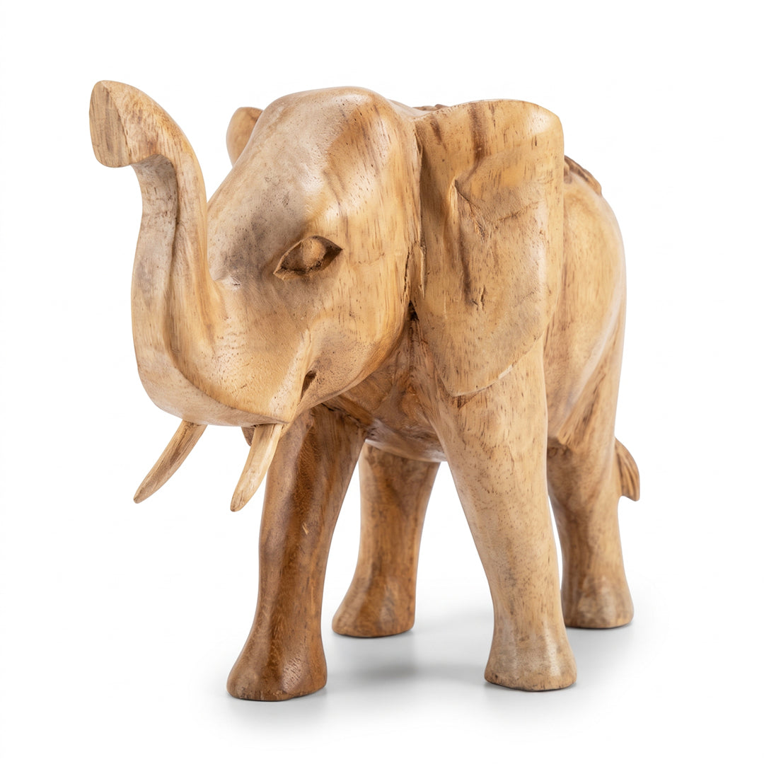 Figurina elefant din lemn de suar Chang 20 cm