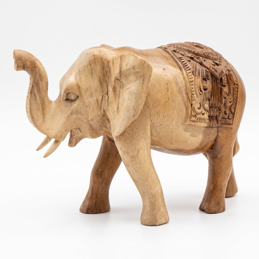 Figurina elefant din lemn de suar Chang 20 cm