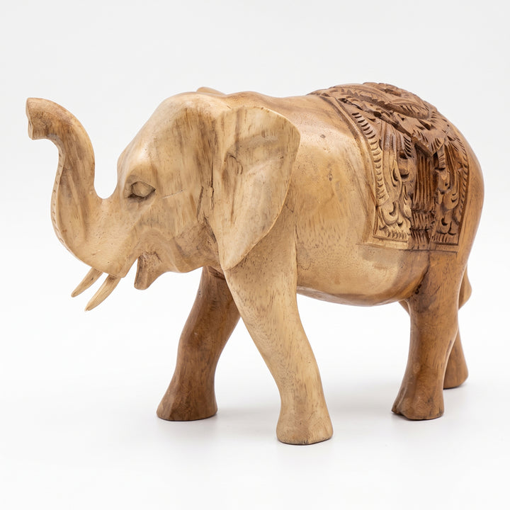 Figurina elefant din lemn de suar Chang 20 cm