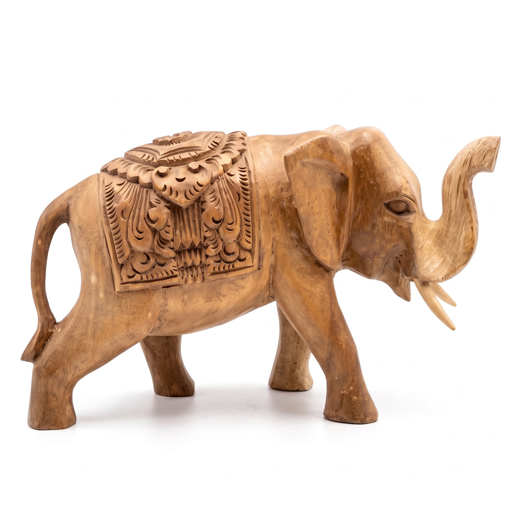 Figurina elefant din lemn de suar Chang 20 cm