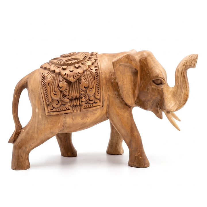 Figurina elefant din lemn de suar Chang 20 cm