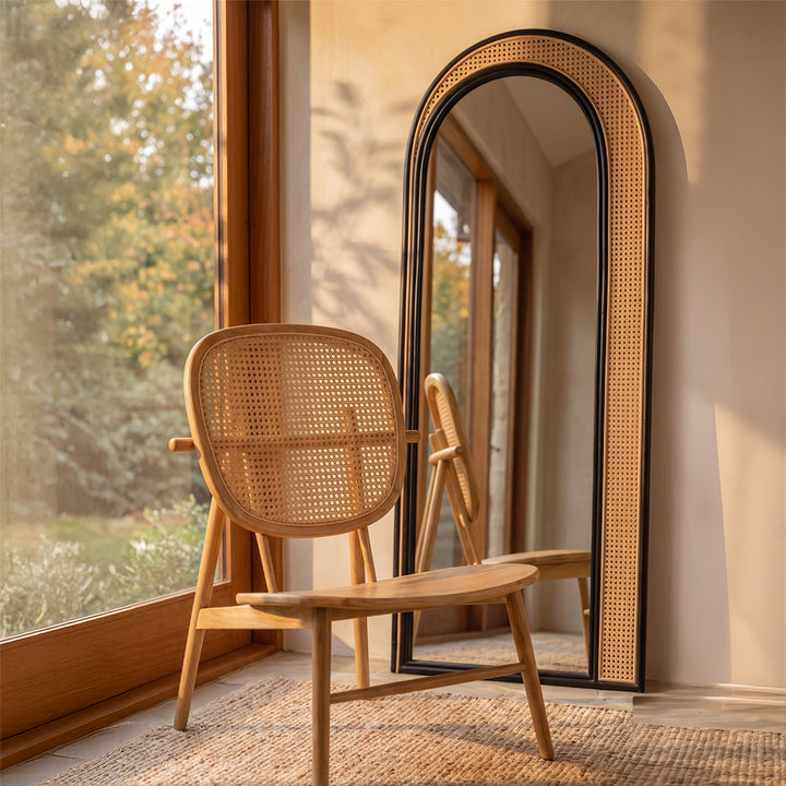 Oglinda cu rama din ratan Moon Reflection